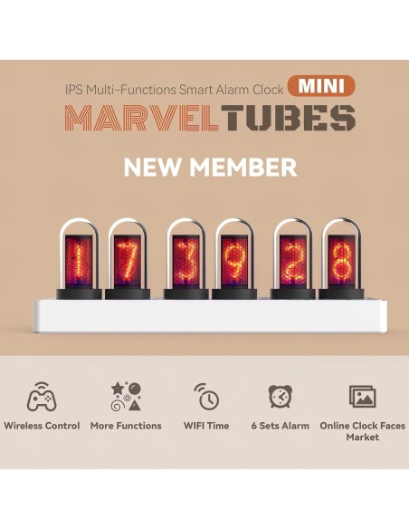 Horloge Numérique Mini Tube – Affichage LED Moderne, Alimentation Secteur USB Type-C - abidia Madagascar