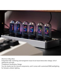 Horloge Numérique Mini Tube – Affichage LED Moderne, Alimentation Secteur USB Type-C - abidia Madagascar 2