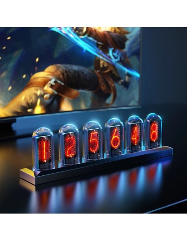 Horloge Numérique Mini Tube – Affichage LED Moderne, Alimentation Secteur USB Type-C - abidia Madagascar