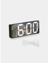 Horloge Numérique  Miroir noir – Affichage Digital, Alimentation Secteur & Pile, Design Moderne-abidia Madagascar