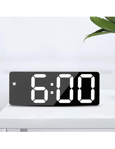 Horloge Numérique  Miroir noir – Affichage Digital, Alimentation Secteur & Pile, Design Moderne-abidia Madagascar