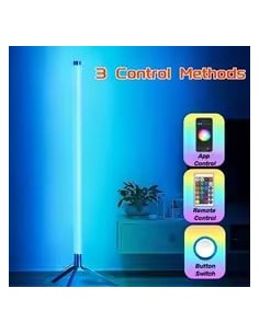 RGB Floor Lamp – Lampe de Sol LED 5050 (60 LEDs), USB Type-C, Éclairage Multicolore - abidia Madagascar 2