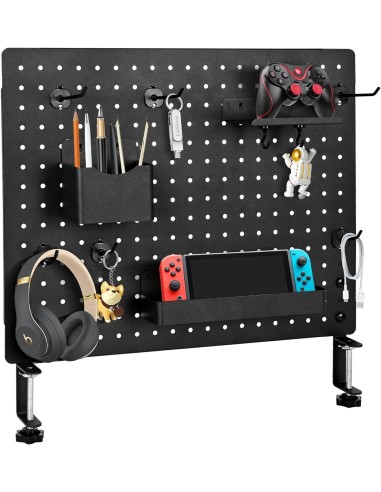 Pack Pegboard Métal Premium 60×40 cm – Panneau Mural Ultra Résistant avec Accessoires Complets | Abidia Madagascar