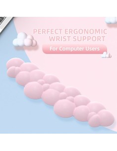 Repose-poignet nuage rose en mousse – Confort ergonomique, douceur et soutien pour clavier- abidia Madagascar 2