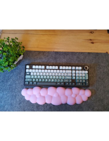 Repose-poignet nuage rose en mousse – Confort ergonomique, douceur et soutien pour clavier- abidia Madagascar