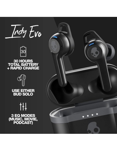 Skullcandy Indy Evo 2020 – Écouteurs True Wireless Bluetooth, Son Puissant & Compact - abidia Madagascar