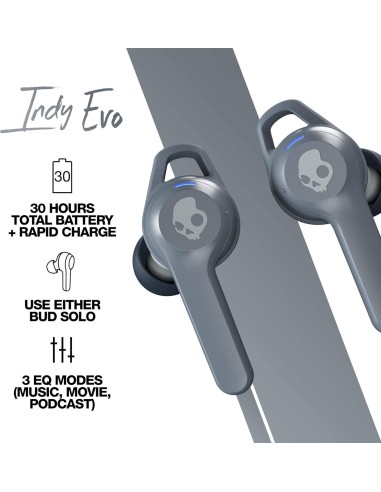 Skullcandy Indy Evo 2020 – Écouteurs True Wireless Bluetooth, Son Puissant & Compact-abidia Madagascar