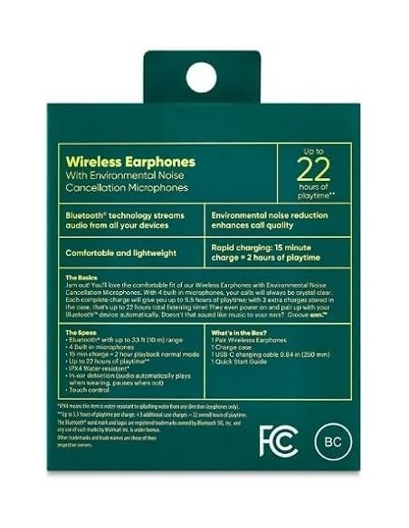 Onn Écouteurs Bluetooth – Autonomie 22H, Son Clair & Confort Durable - abidia Madagascar