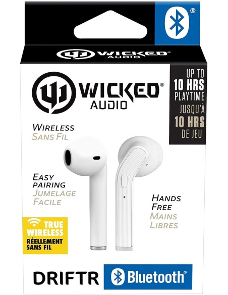 Wicked Audio Driftr – Écouteurs Bluetooth True Wireless, Son Puissant & Confort Durable -abidia Madagascar