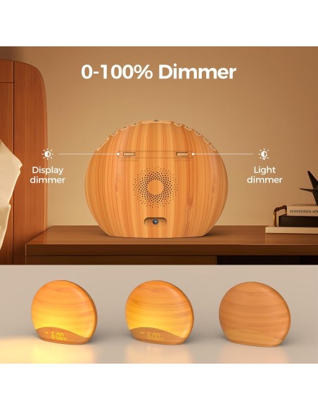 Réveil R7W Reacher simulateur de lever de soleil – Réveil doux, sons relaxants et veilleuse colorée - abidia Madagascar