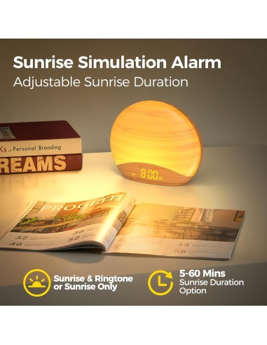 Réveil R7W Reacher simulateur de lever de soleil – Réveil doux, sons relaxants et veilleuse colorée - abidia Madagascar