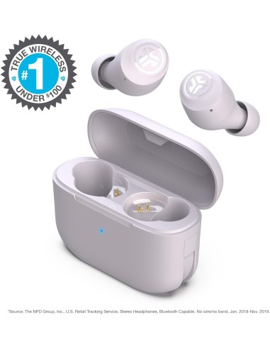 JLab Go Air Blanc – Écouteurs True Wireless Bluetooth, Son Clair & Confort Durable -abidia Madagascar