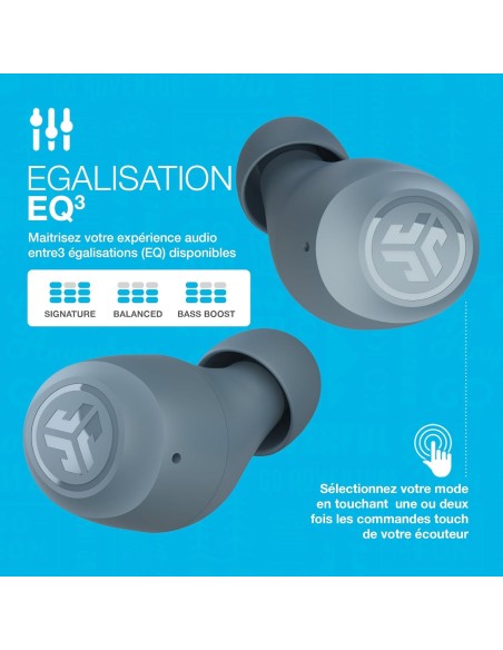 JLab Go Air Bleu – Écouteurs True Wireless Bluetooth, Son Clair & Confort Durable -abidia Madagascar