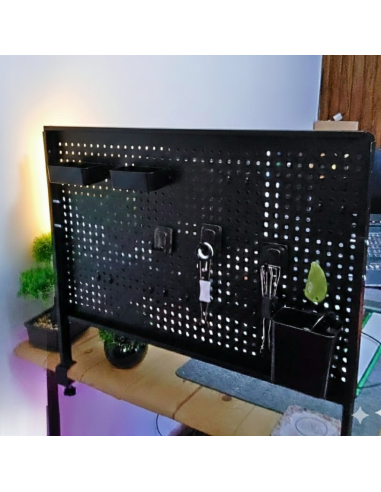 Pack Pegboard Métal Premium 60×40 cm – Panneau Mural Ultra Résistant avec Accessoires Complets | Abidia Madagascar