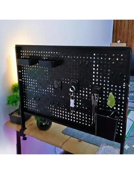 Pack Pegboard Métal Premium 60×40 cm – Panneau Mural Ultra Résistant avec Accessoires Complets | Abidia Madagascar