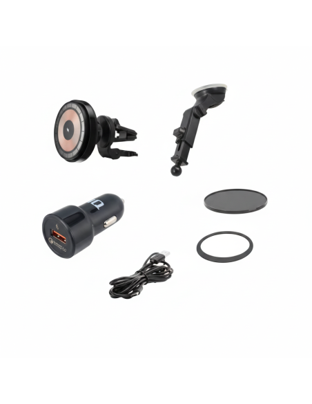 Chargeur sans fil voiture iQ MagSafe – Support magnétique rapide, fixation tableau de bord, compatible iPhone-abidia Madagascar