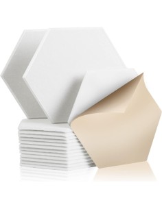 Panneaux Acoustiques Hexagonaux  Auto-Adhésifs blanc – Mousse Insonorisante 260 x 300 mm, Épaisseur 9 mm -abidia madagascar