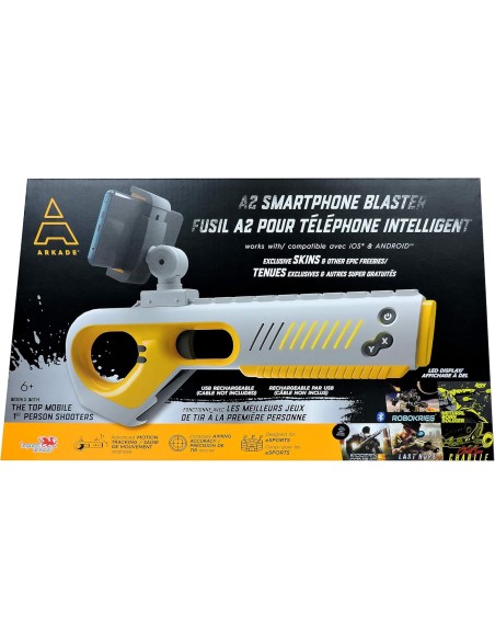 Manette Fusil Arkade Smartphone Blaster A2 – Contrôleur gaming pour smartphone, ergonomique