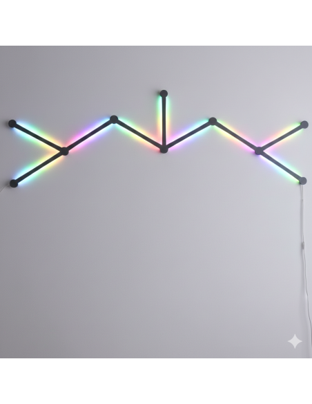 Lot de 9 barres lumineuses murales RGBIC WiFi – Lumière LED intelligente, RGB multicolore - abidia Madagascar