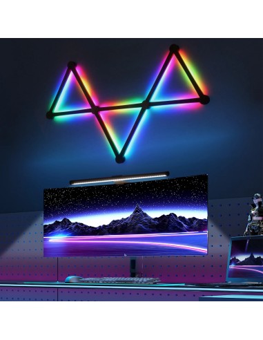 Lot de 9 barres lumineuses murales RGBIC WiFi – Lumière LED intelligente, RGB multicolore - abidia Madagascar
