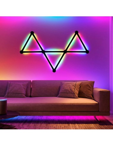 Lot de 9 barres lumineuses murales RGBIC WiFi – Lumière LED intelligente, RGB multicolore - abidia Madagascar