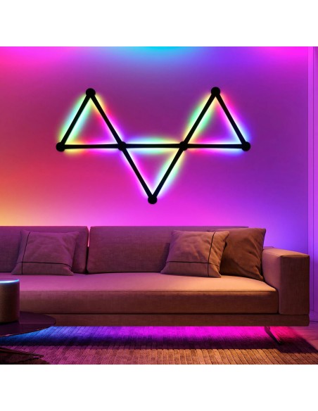 Lot de 9 barres lumineuses murales RGBIC WiFi – Lumière LED intelligente, RGB multicolore - abidia Madagascar