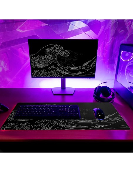 Mousepad XXL 80 x 40 cm – Tapis de Souris 3 mm, Grand Format, Surface Lisse & Antidérapante