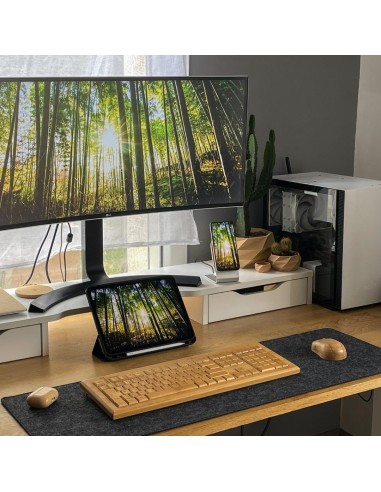 Mousepad XXL 80 x 40 cm Poil – Tapis de Souris 3 mm, Surface Douce & Base Antidérapante - abidia Madagascar