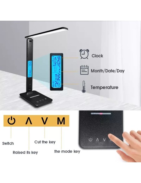 Lampe LED de table avec charge sans fil – Smart Wireless Charging- abidia Madagascar