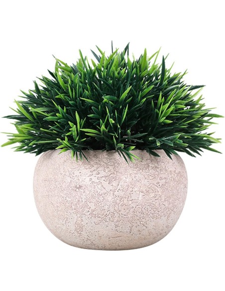 Plante artificielle FY002 en pot blanc 12cm - abidia Madagascar