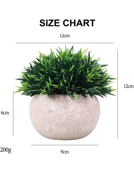 Plante artificielle FY002 en pot blanc 12cm - abidia Madagascar
