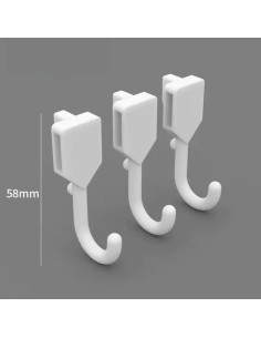 Pose clé crochet pegboard de couleur blanc 58 mm-abidia Madagascar 2