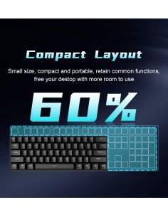 Clavier Mécanique BD61 (Switch Marron) Rétroéclairage Arc-en-ciel - Madagascar 2