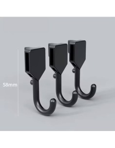 Pose clé crochet pegboard de couleur noir 58 mm - abidia Madagascar 2