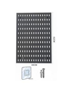 Pegboard noir 42x30 cm – Fixation par chauffage ou vis - abidia Madagascar