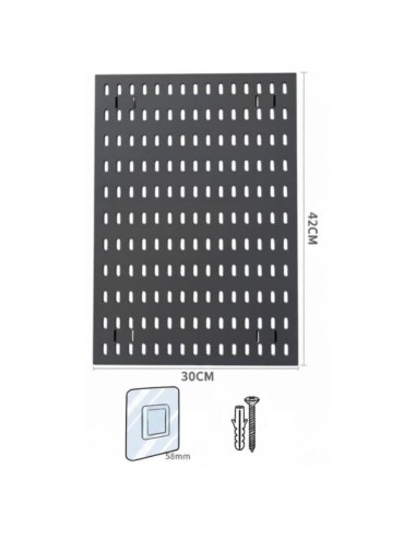 Pegboard noir 42x30 cm – Fixation par chauffage ou vis - abidia Madagascar