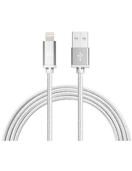 Lot de 3 câbles Lightning argentés – charge rapide et durable - abidia Madagascar