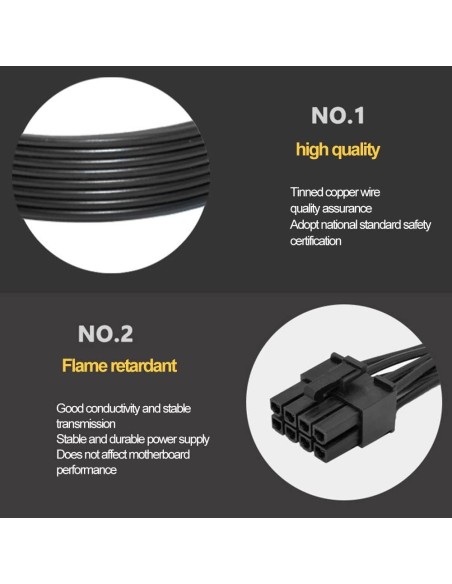 Câble alimentation PCIe 8 broches vers double 6+2 – GPU & Aresgame - abidia Madagascar