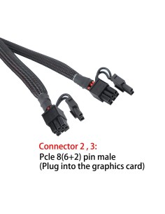 Adaptateurs PCIe 6 vers double 8 broches (6+2) - abidia Madagascar 2