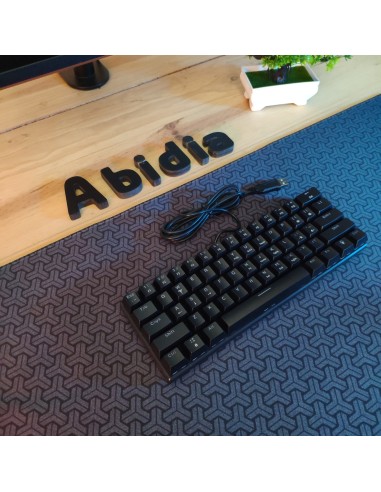 Clavier Mécanique BD61 (Switch Marron) Rétroéclairage Arc-en-ciel - Madagascar