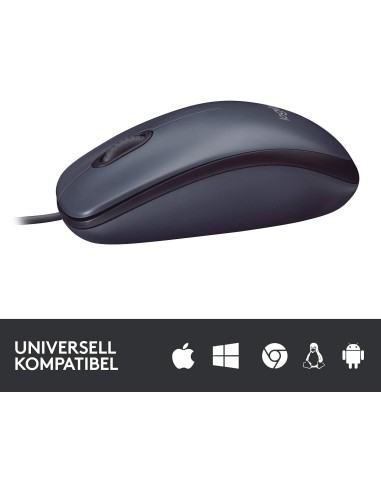 Logitech M100 – Souris USB filaire 1000 DPI ambidextre | Simple et fiable - Abidia Madagascar