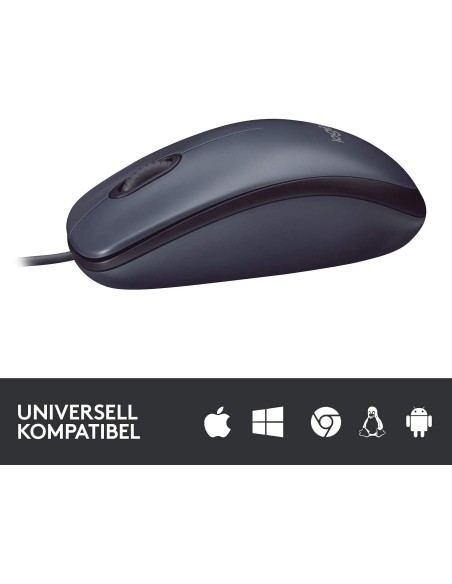 Logitech M100 – Souris USB filaire 1000 DPI ambidextre | Simple et fiable - Abidia Madagascar