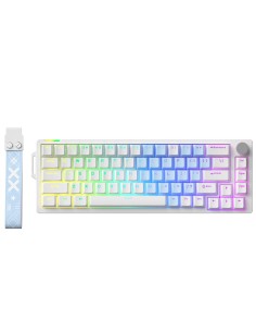 Clavier Mécanique Furycube V68 Bleu - 65% Hot-Swap & RGB | Abidia Madagascar