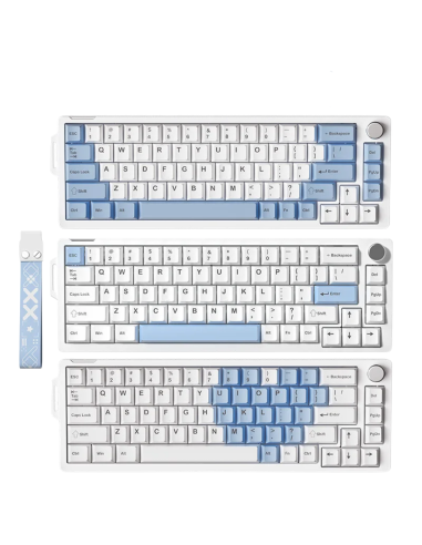 Clavier Mécanique Furycube V68 Bleu - 65% Hot-Swap & RGB | Abidia Madagascar