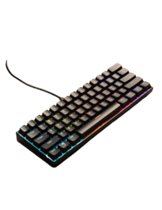 Clavier Mécanique A61K Black Rainbow Light – Red Switch | Compact 60% Gaming - Abidia Madagascar