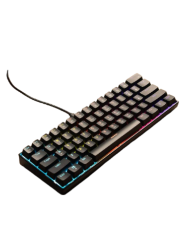 Clavier Mécanique A61K Black Rainbow Light – Red Switch | Compact 60% Gaming - Abidia Madagascar