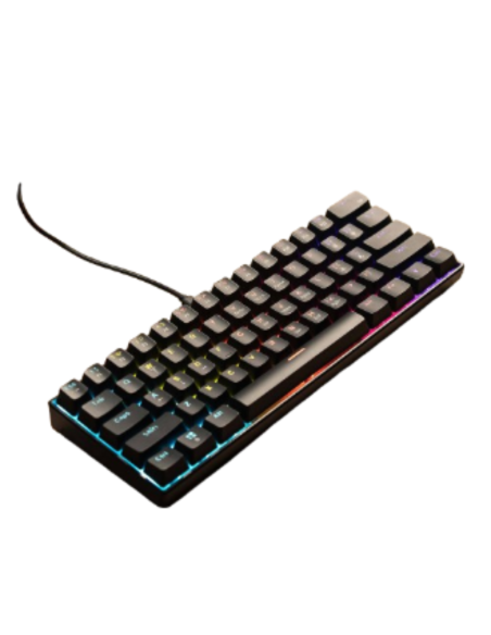 Clavier Mécanique A61K Black Rainbow Light – Red Switch | Compact 60% Gaming - Abidia Madagascar