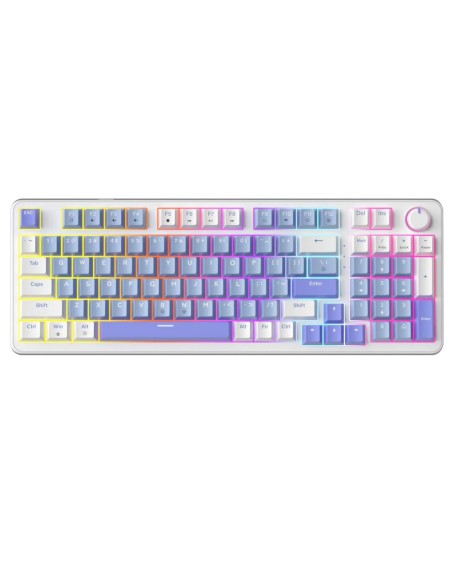 Clavier Mécanique AG98 Blue White Purple – Red Switch | Full Size Colorful Lighting