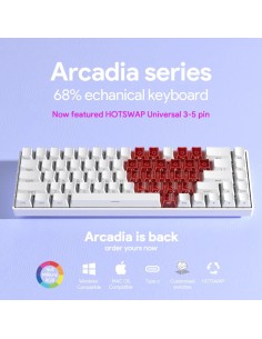 Clavier Mécanique TK68 White Side Carving – Mint Switch 5Pin | Compact 65% Gaming - abidia madagascar 2
