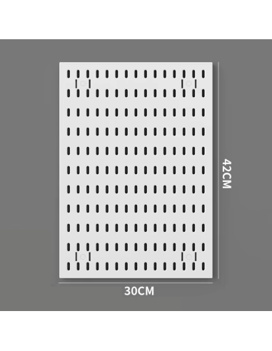 Pegboard blanc 42x30 cm – Fixation par chauffage ou vis - abidia Madagascar